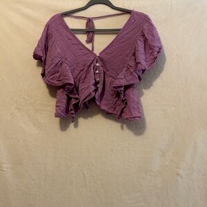 Mustard Seed Lilac Ruffled Blouse